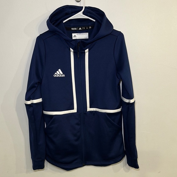 Adidas Under the Lights Full Zip Jacket Navy Men’s Size Medium Tall - Picture 3 of 6